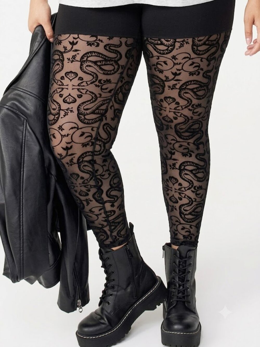 ❤️NWT TORRID NIGHTFALL FLOCKED LEGGING  SNAKE DAMASK PRINT - HALLOWEEN PLUS SIZE